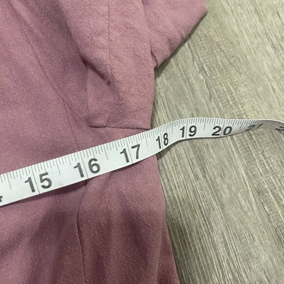 Free People Womens XS Olivia Blazer Dried Currant Linen Blend Purple Pink Jacket - Picture 3 of 5